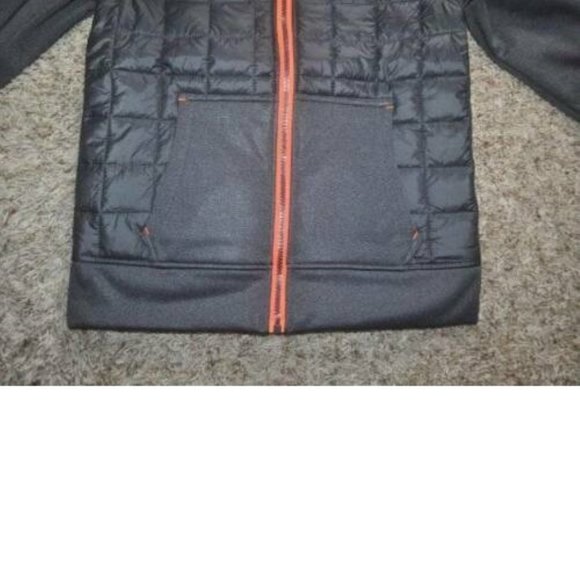 *Hybrid Jacket Zeroxposur sz 18 Wind Water Resistant Quilted Gray Orange Boys - Picture 4 of 6